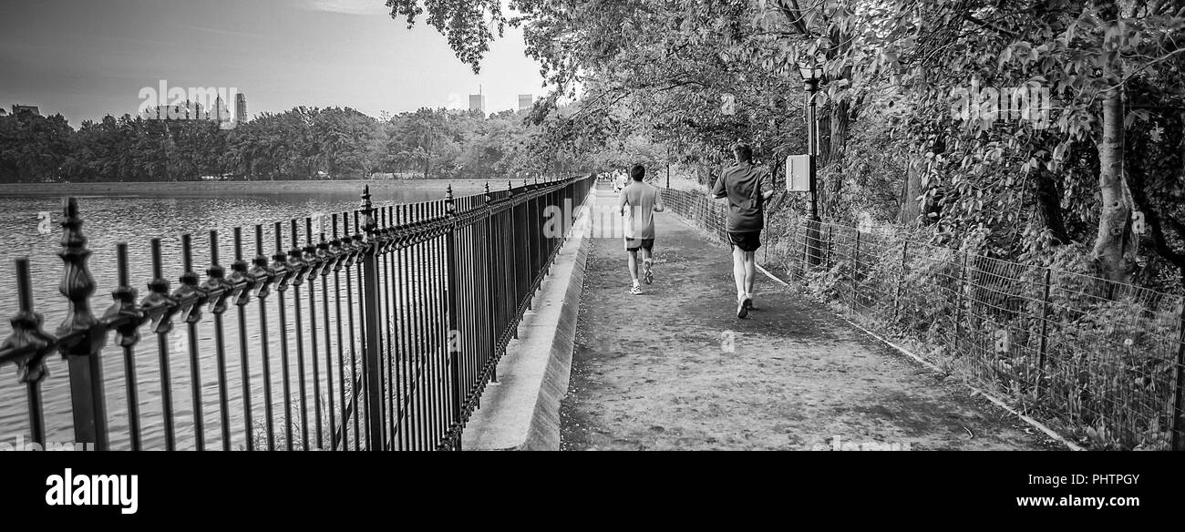 Typische weg zum Joggen im Central Park, New York City, USA Stockfoto