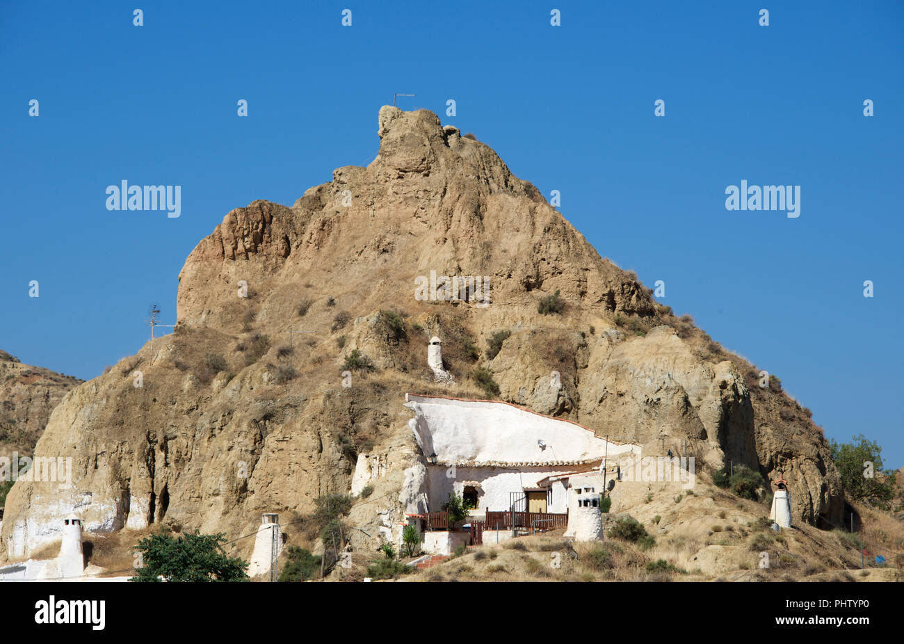 Troglodyte cave dwelling Guadix Sierra Nevada Andalusien Spanien Stockfoto