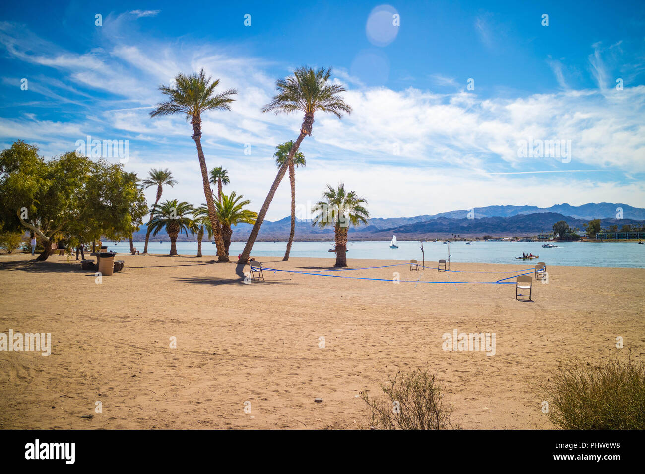 Eine atemberaubende Aussicht auf Lake Havasu, Arizona Stockfoto