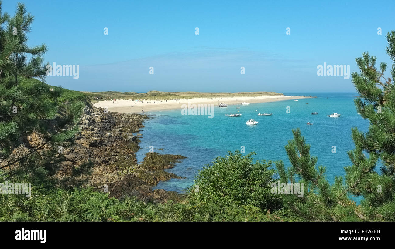 Shell Beach, Insel Herm Stockfoto
