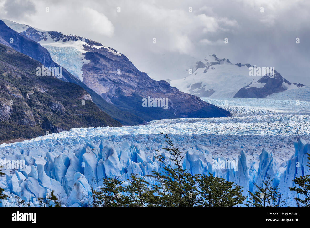Perito Moreno Gletscher, Nationalpark Los Glaciares, Patagonien, Lago Argentino, Provinz Santa Cruz, Argentinien Stockfoto