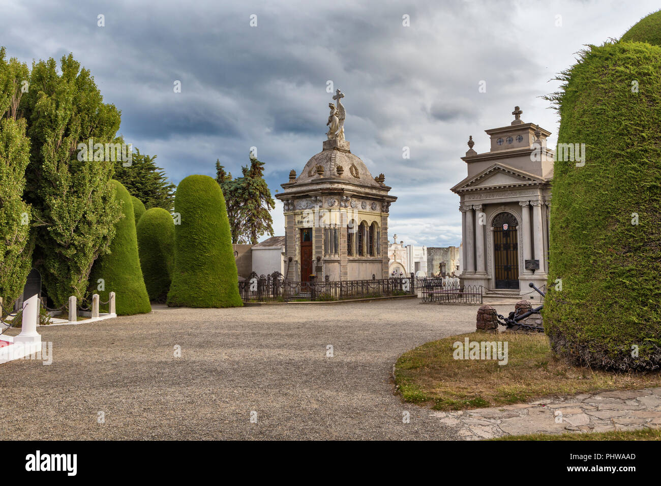 Der alte Friedhof, Punta Arenas, Magallanes region, Patagonien, Chile Stockfoto