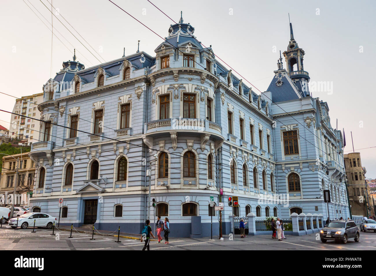 Jahrgang Gebäude, Valparaiso, Chile Stockfoto