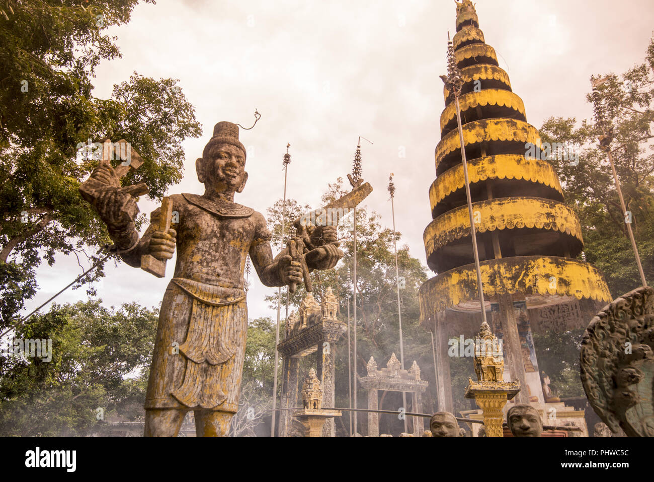 Kambodscha Kampong Thom Tempel Phnom SANTUK Stockfoto