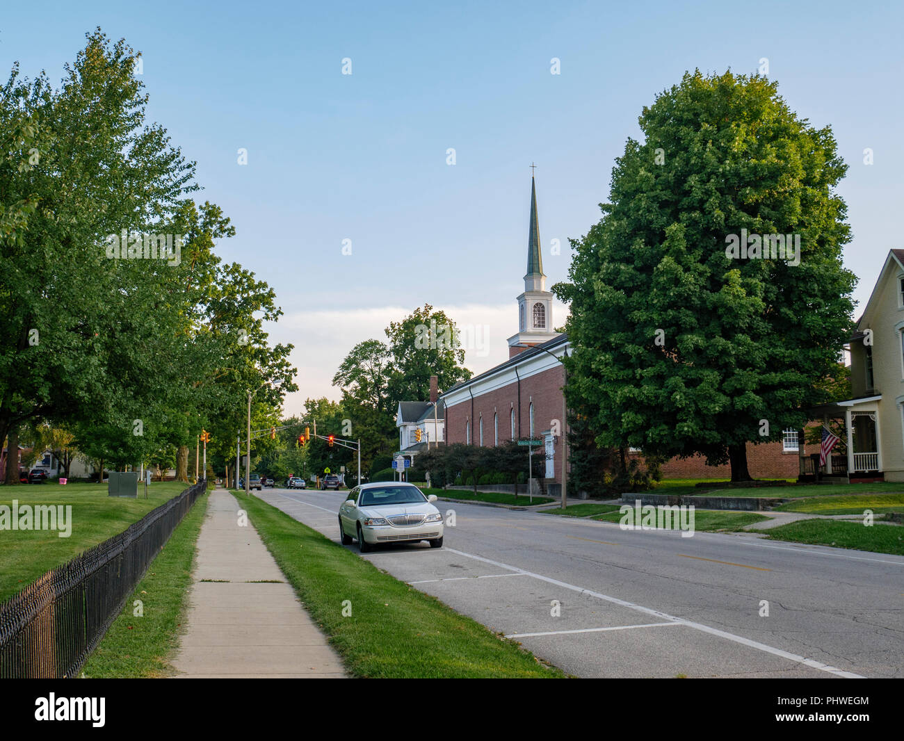 Water Street. Crawfordsville, Indiana. Stockfoto
