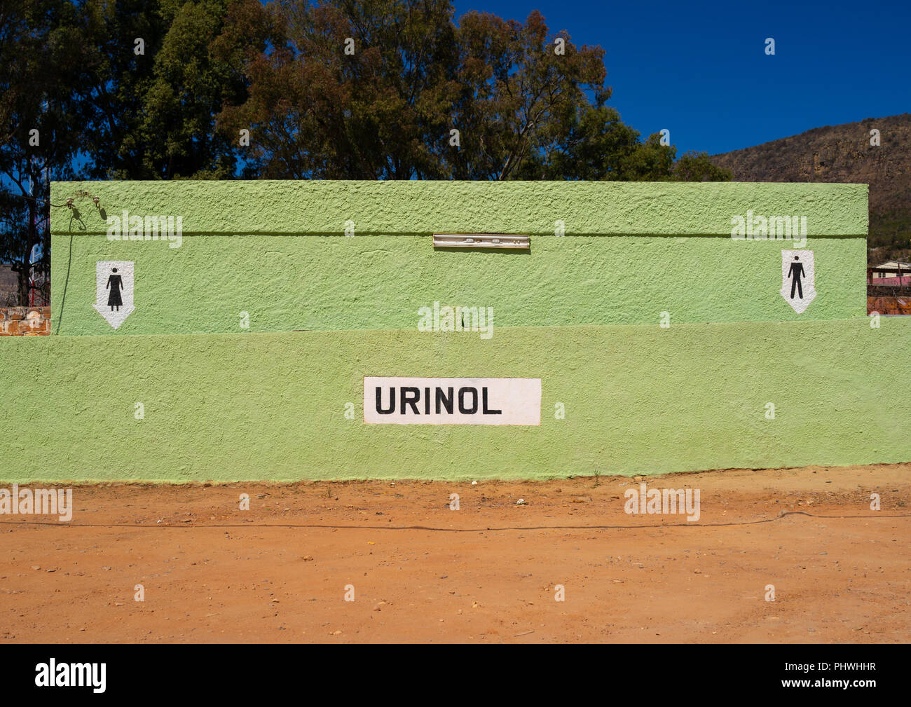 Urinal in Senhora do Monte Park, Huila Provinz, Lubango, Angola Stockfoto
