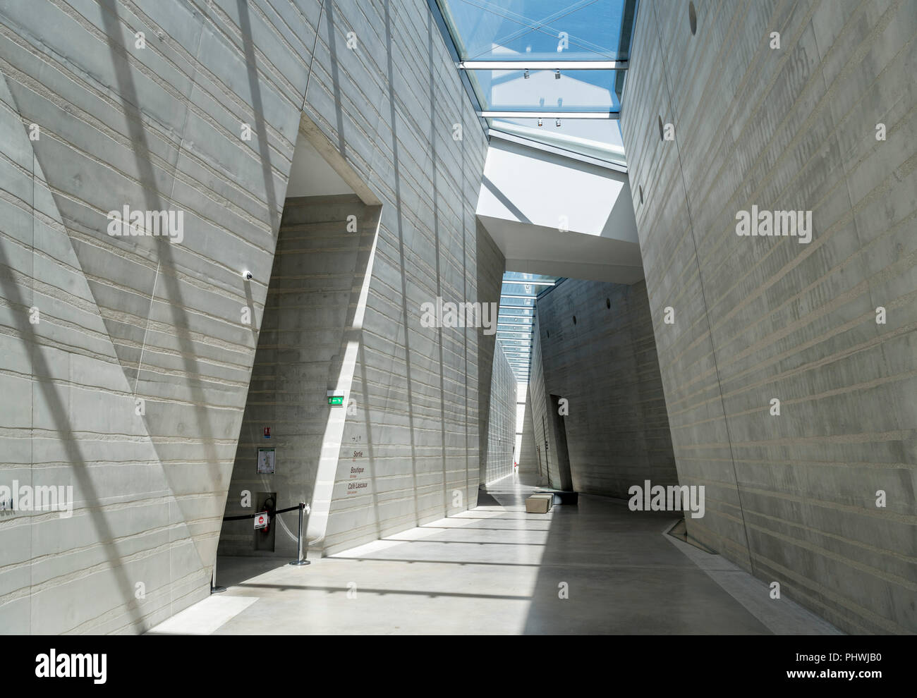 Innenraum des Internationalen Zentrums für Kunst und Höhle (IV), Montignac Lascaux, Dordogne, Frankreich Stockfoto