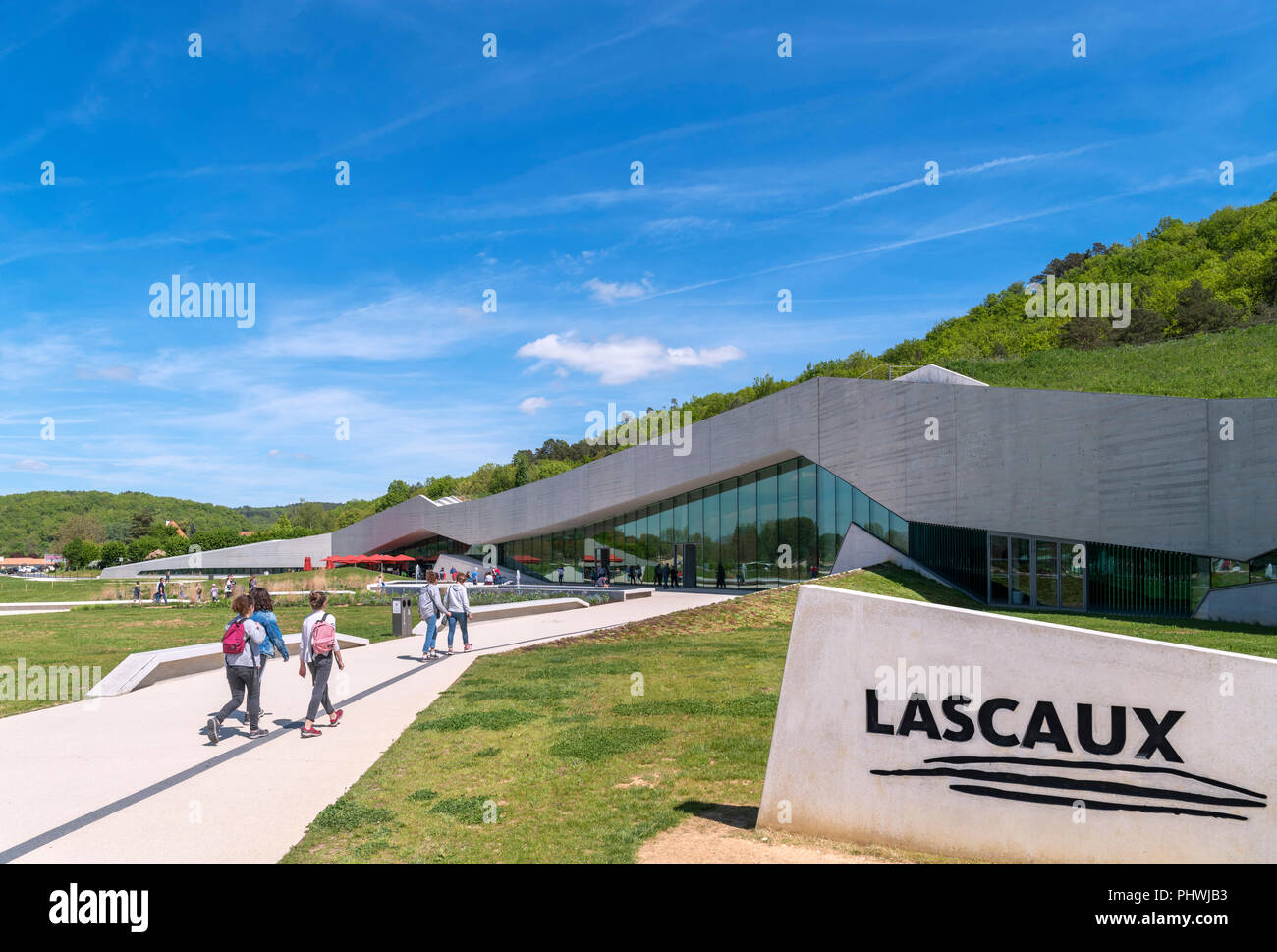 Äußere des Internationalen Zentrums für Kunst und Höhle (IV), Montignac Lascaux, Dordogne, Frankreich Stockfoto