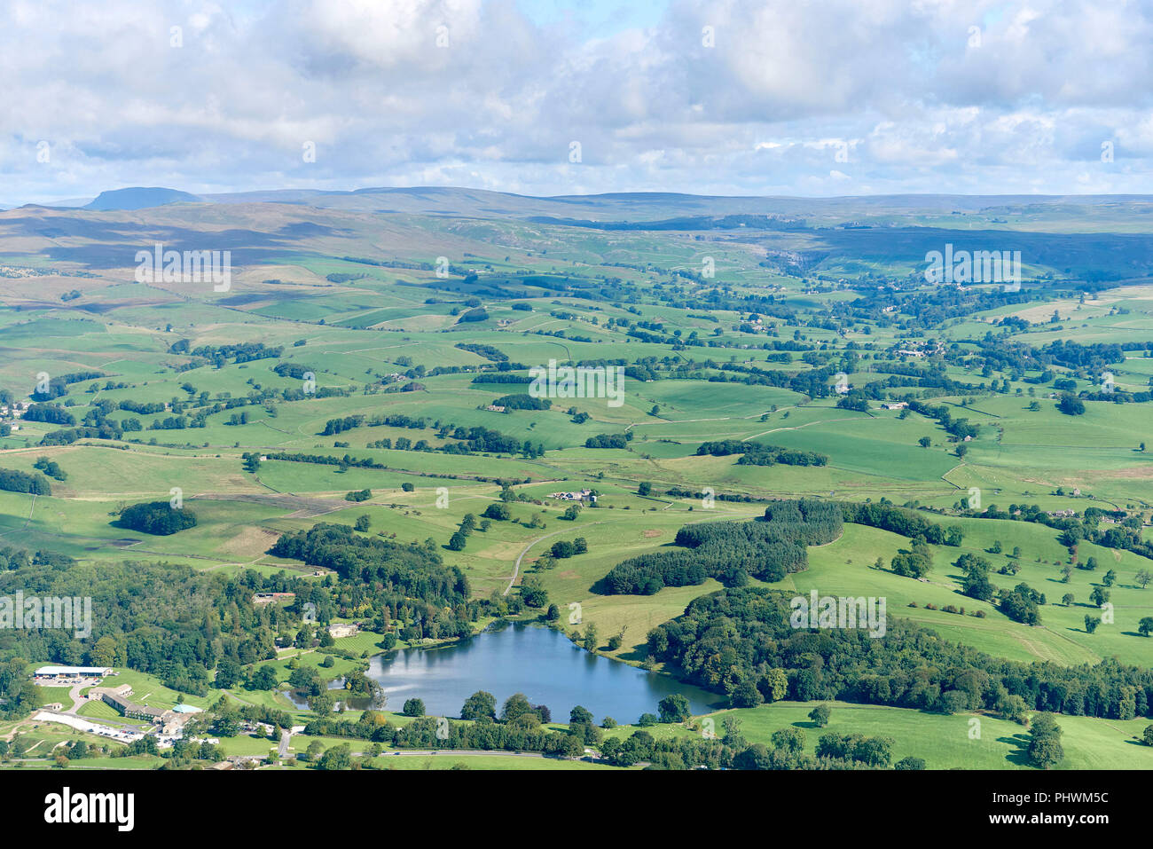Ein Luftbild der Yorkshire Dales National Park, North Yorkshire, Nordengland, Großbritannien Stockfoto