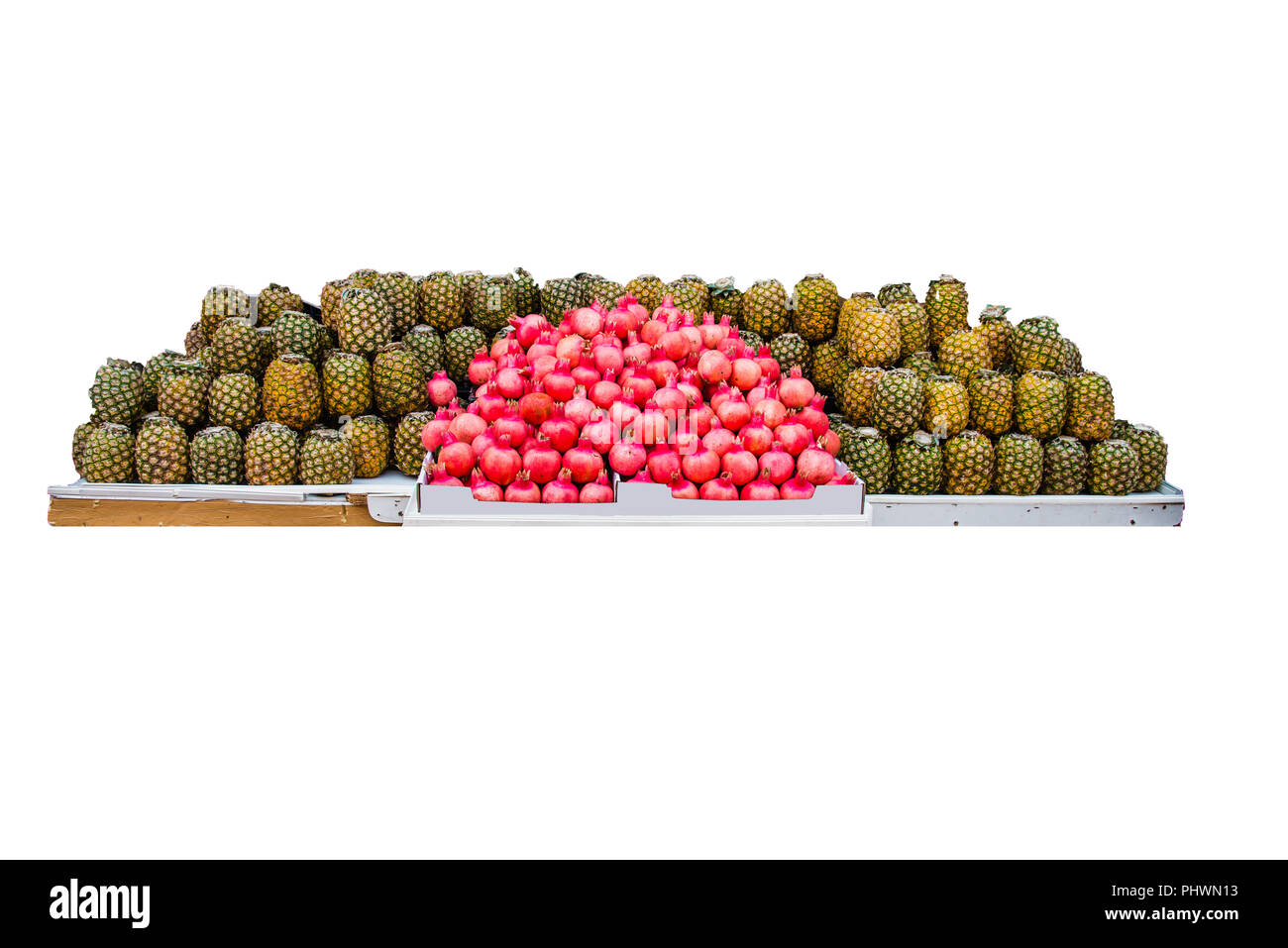 Granatäpfel und Ananas Grußkarte Stockfoto