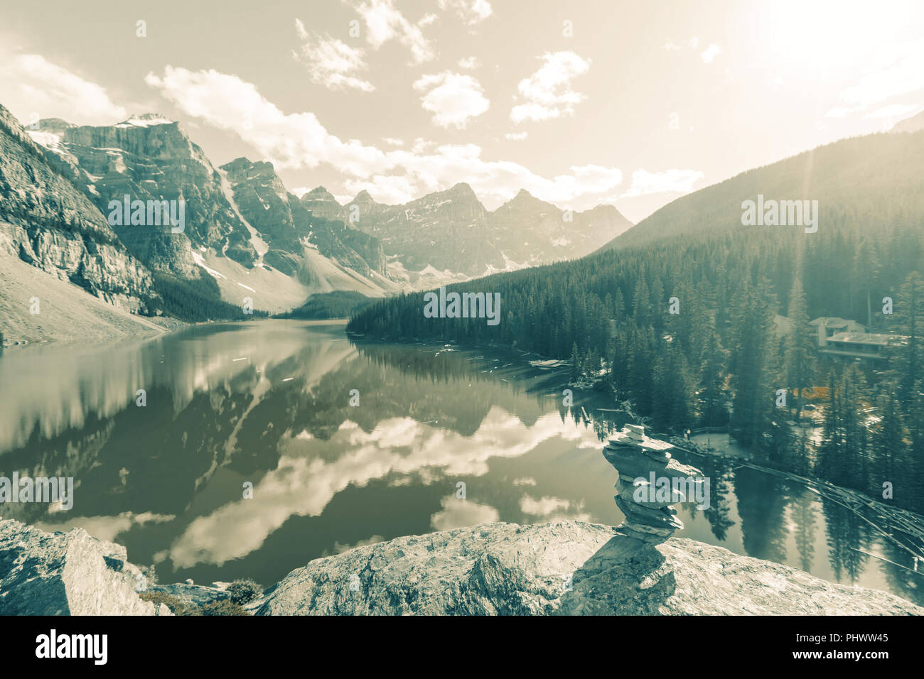 Moraine lake Stockfoto