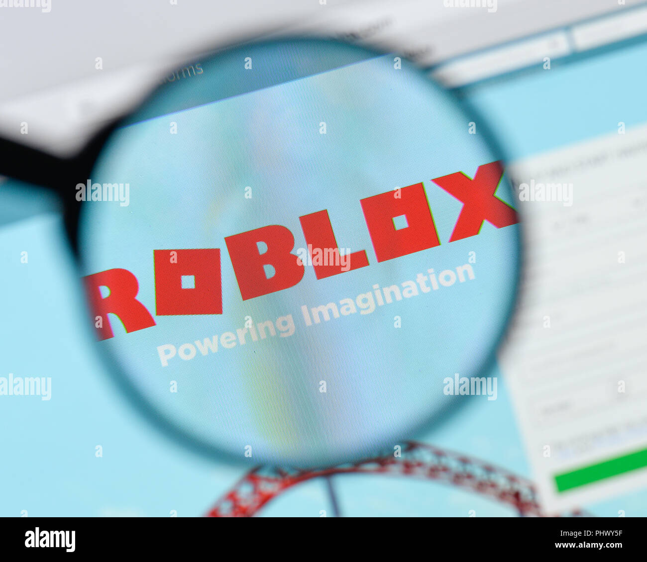 Roblox Stockfotos Roblox Bilder Alamy - mailand italien 20 august 2018 roblox website homepage roblox logo sichtbar
