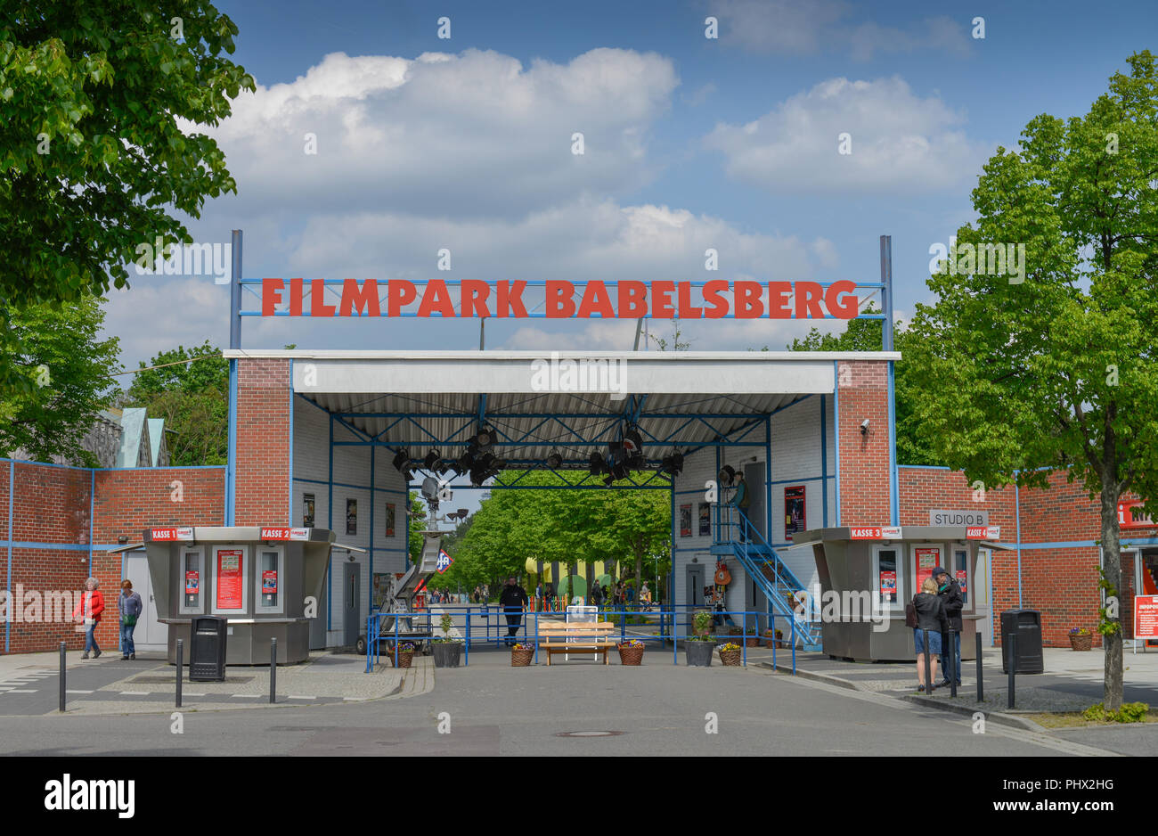 Grossbeerenstrasse Filmpark Babelsberg, Potsdam, Brandenburg, Deutschland Stockfoto