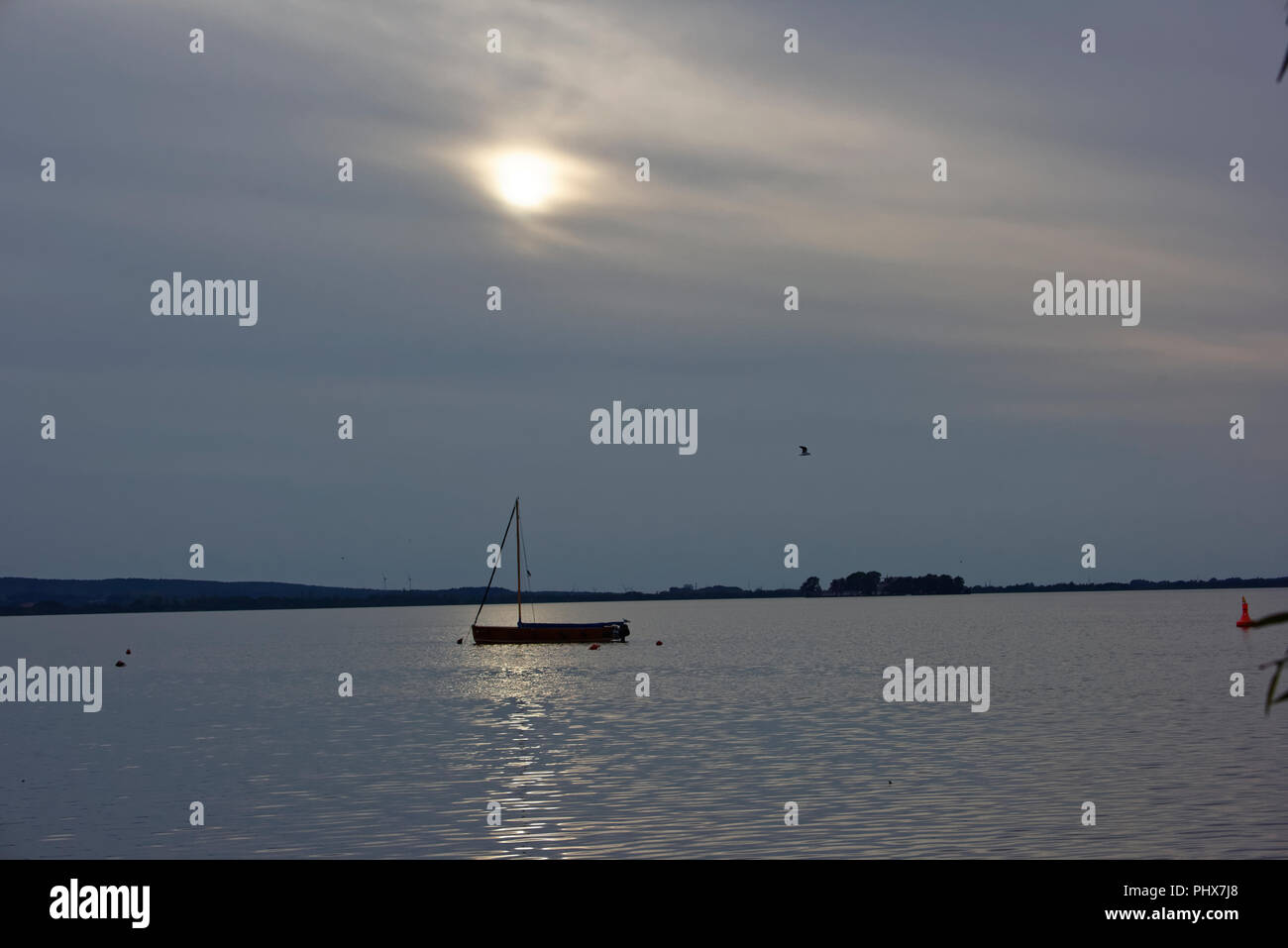 Seenlandschaft auf Wilhelmstein, Steinhude am Meer, Deutschland. Stockfoto