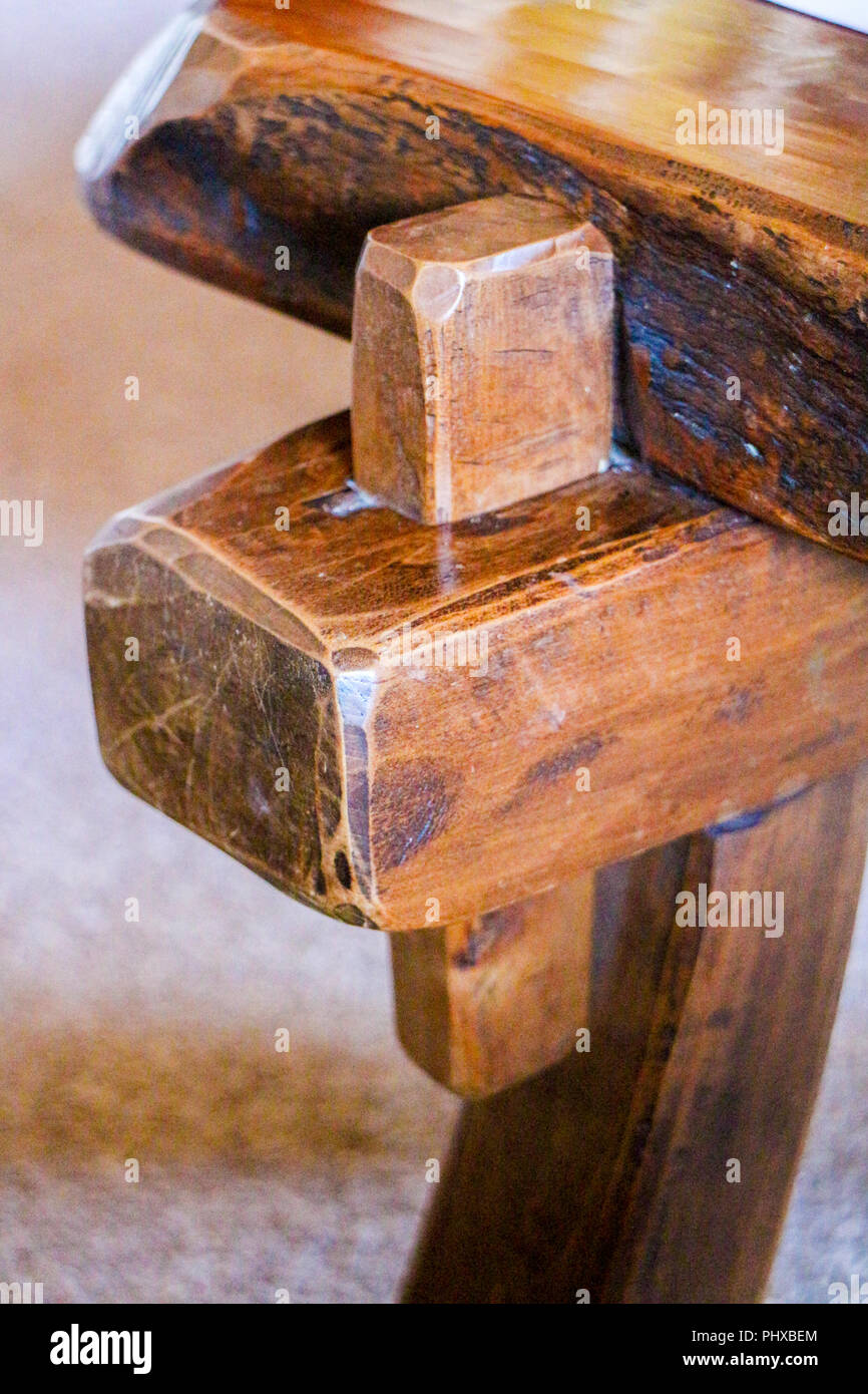 Holz keil Stockfoto