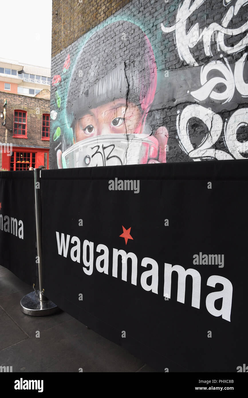 Exterieur, Wagamama japanisches Restaurant, Clink Street, Southwark, London, UK Stockfoto