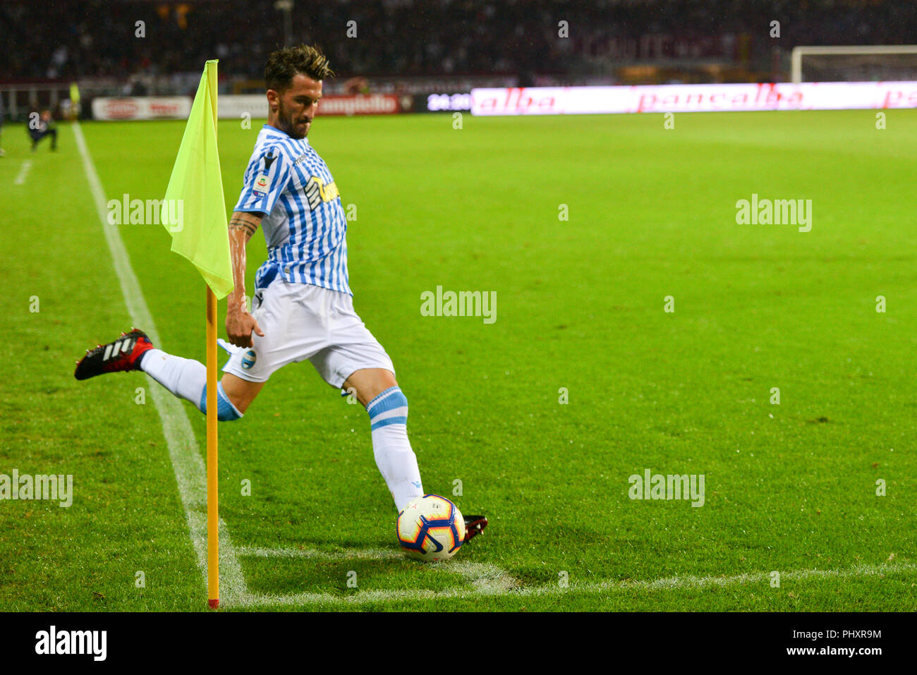 Turin, Italien. 2. September 2018. Mirko Valdifiori (S. P. L.), während die Serie ein Fußballspiel zwischen Torino FC und S.P.A.L bei Olympischen Grande Torino Stadium am September 02, 2018 in Turin, Italien. Credit: Antonio Polia/Alamy leben Nachrichten Stockfoto