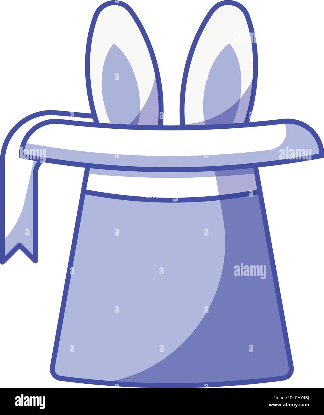 Zauberer Hut Zylinder mit Hase Stock Vektor