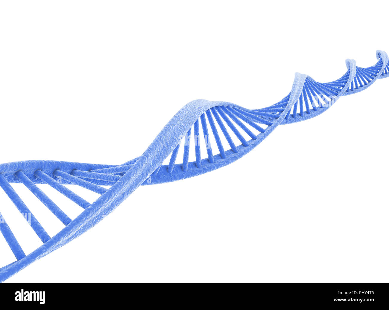 Grüne DNA-Modell auf weißem Hintergrund Stockfoto