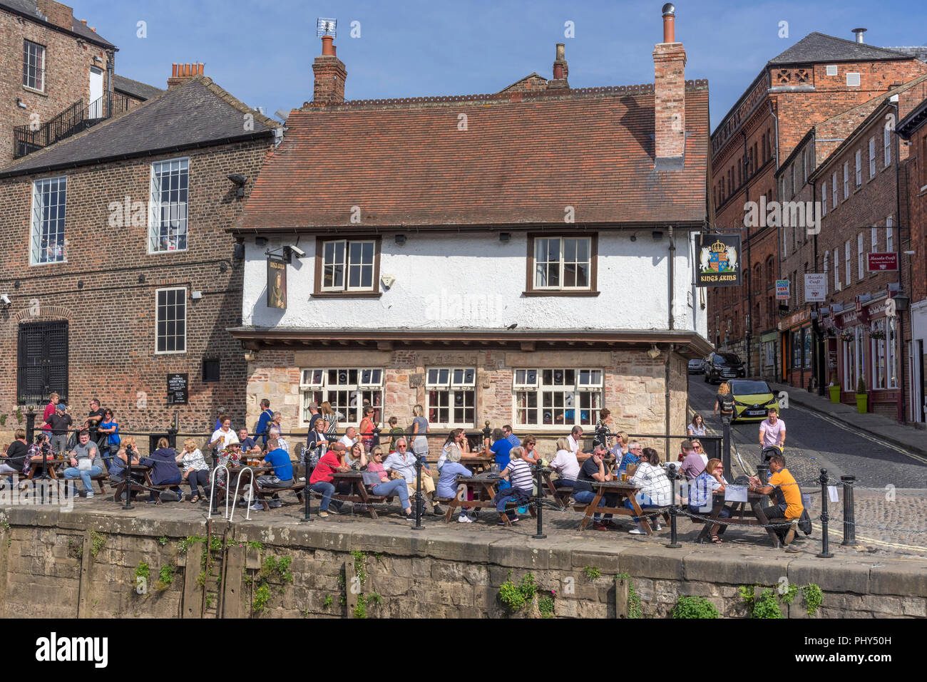 York. Fluss Ouse. Könige Staith. Stockfoto