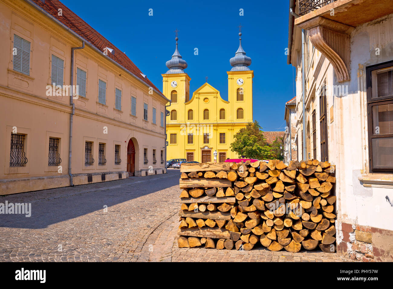 Osijek Altstadt Tvrdja street view, slavonija Region von Kroatien Stockfoto