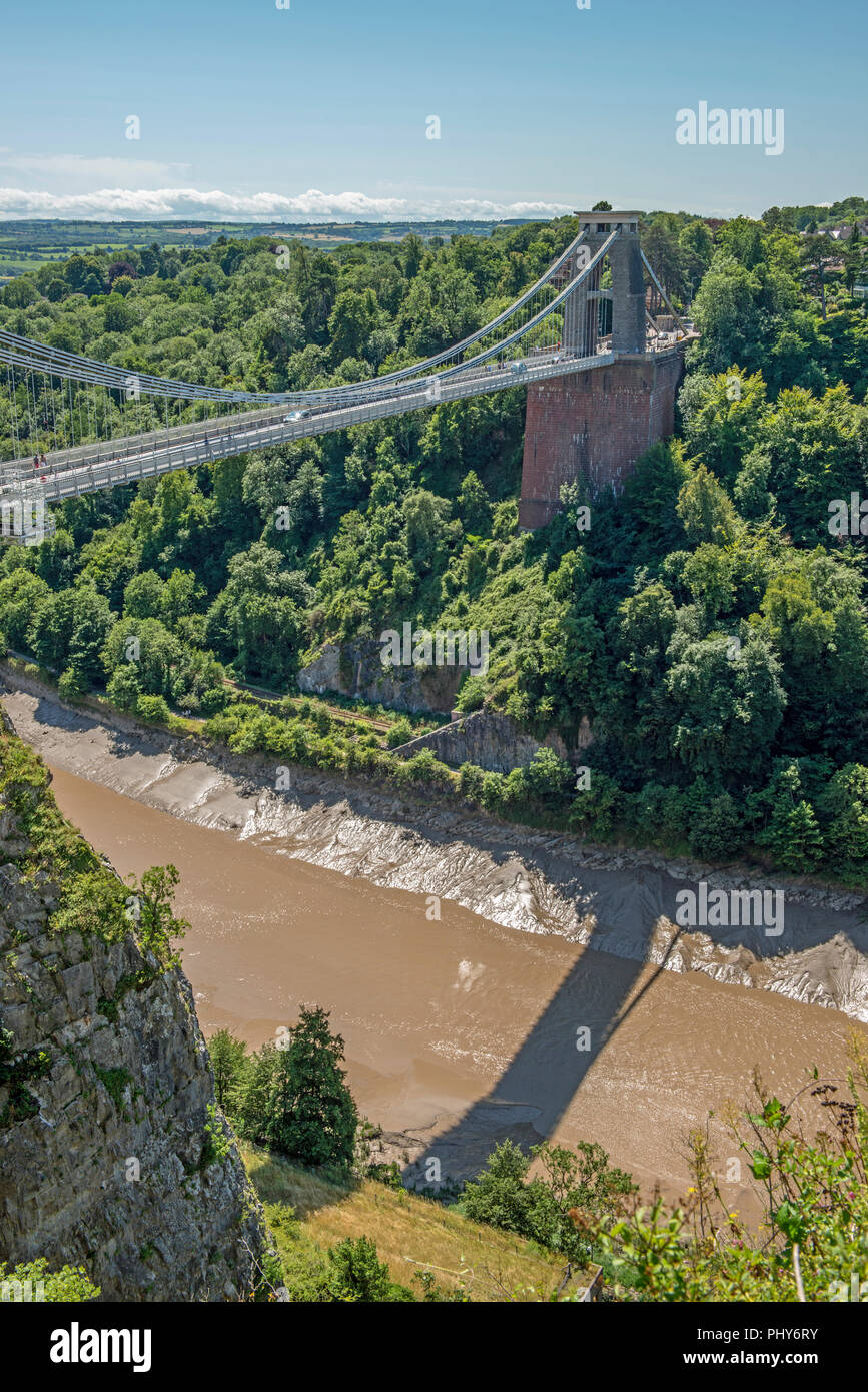 Die Clifton Suspension Bridge über den Clifton Gorge Bristol, West Country Stockfoto