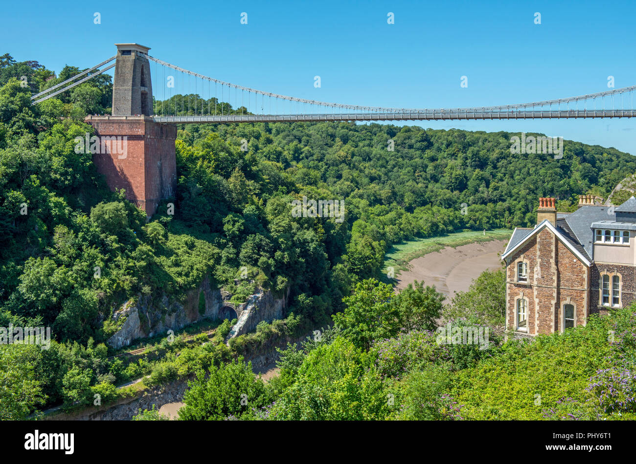 Clifton Suspension Bridge und Bristol Avon Gorge Südwestengland Stockfoto