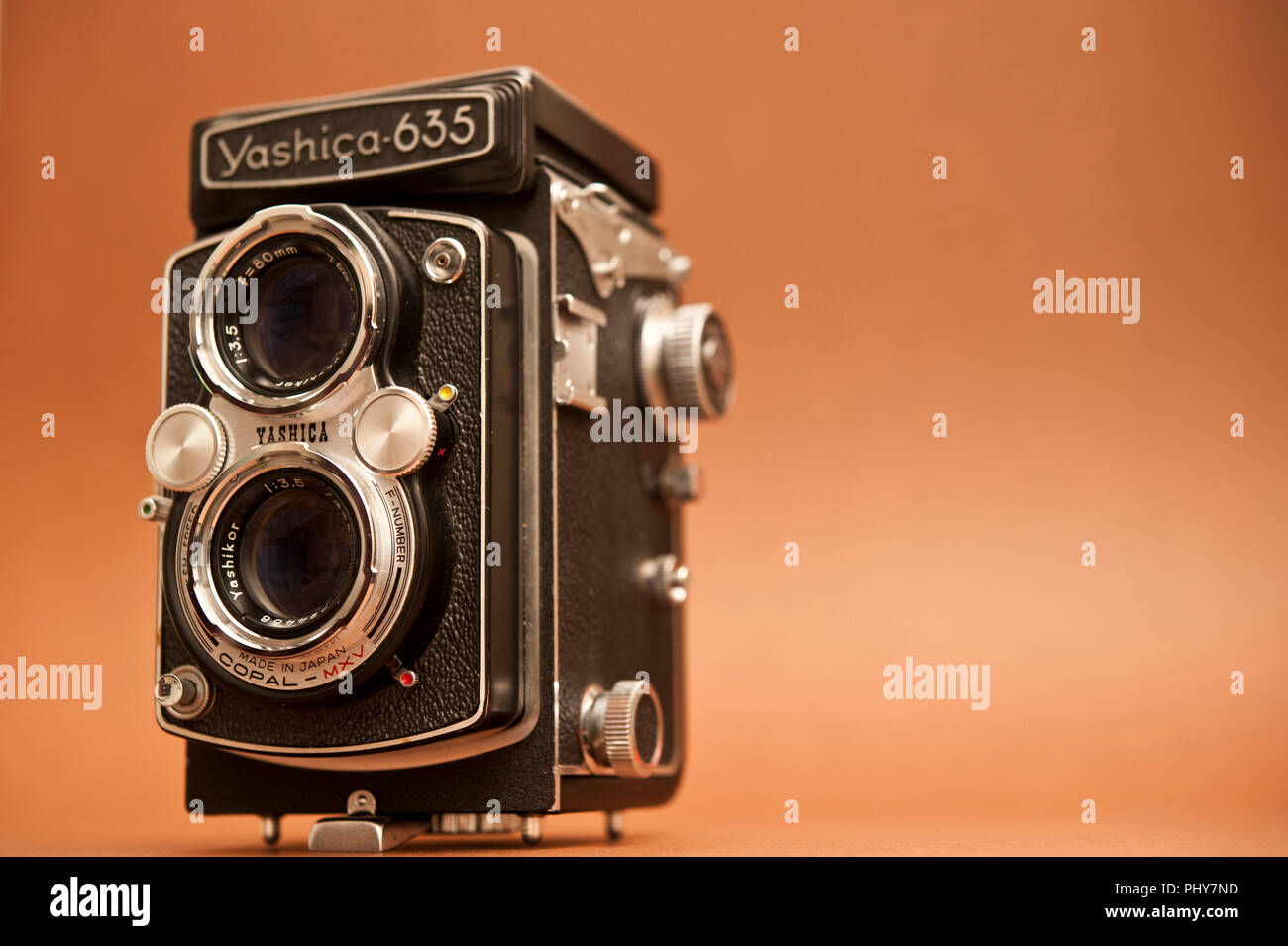 Vintage Yashica 635 TLR Kamera Stockfoto