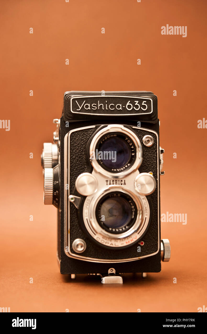 Vintage Yashica 635 TLR Kamera Stockfoto