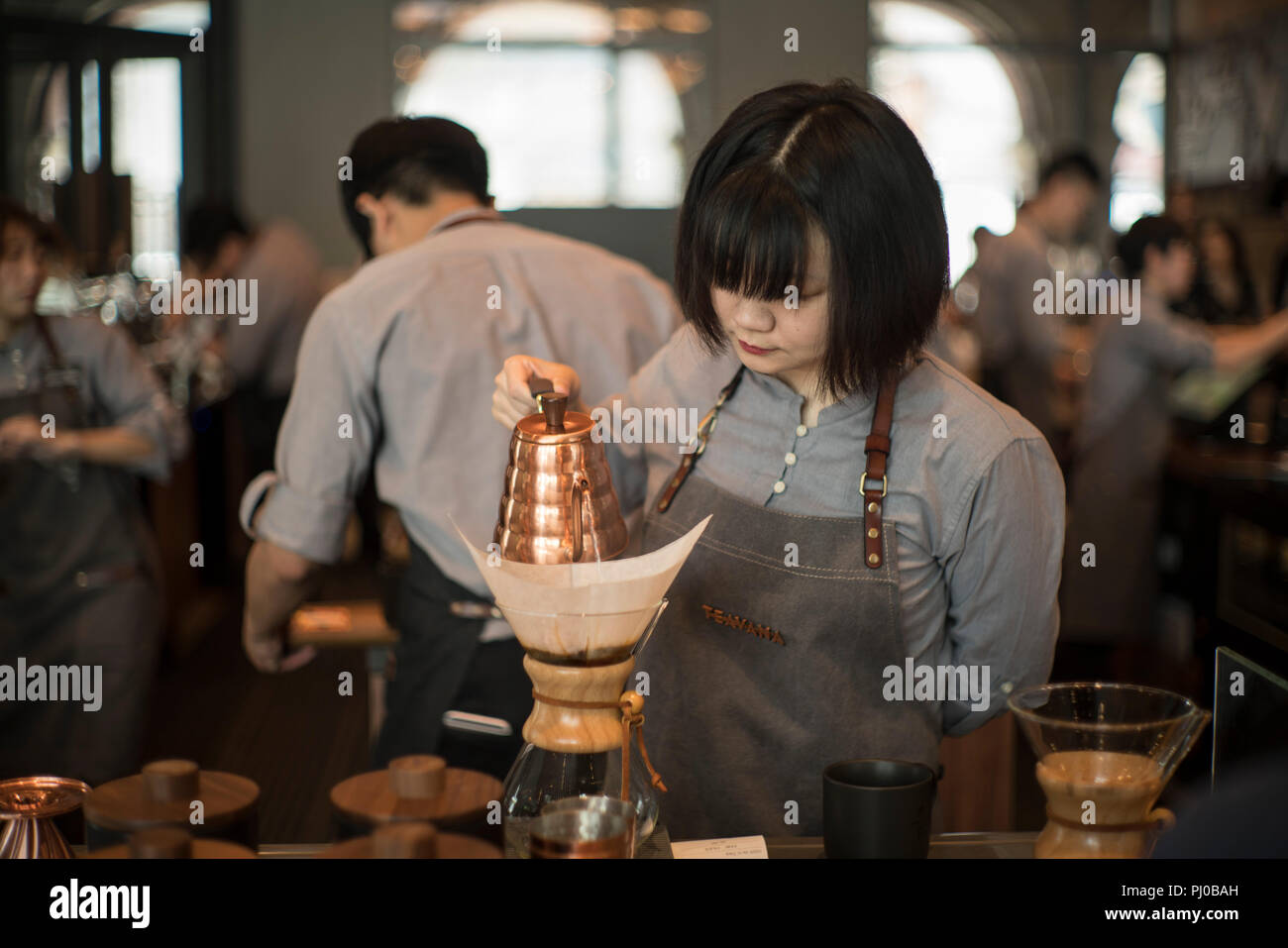 Die Handgefertigten Kaffee Stockfoto