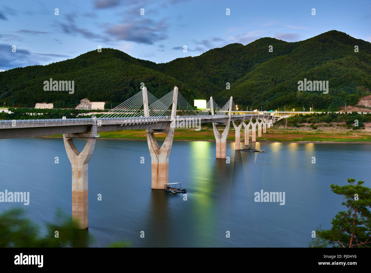 Inje 38 große Brücke in Inje-gun, Gangwon-do, Korea. Stockfoto