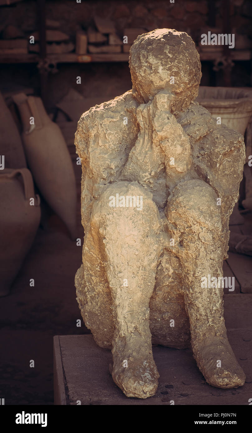 Tod Opfer zu Pompeji in der Ausbruch Stockfoto