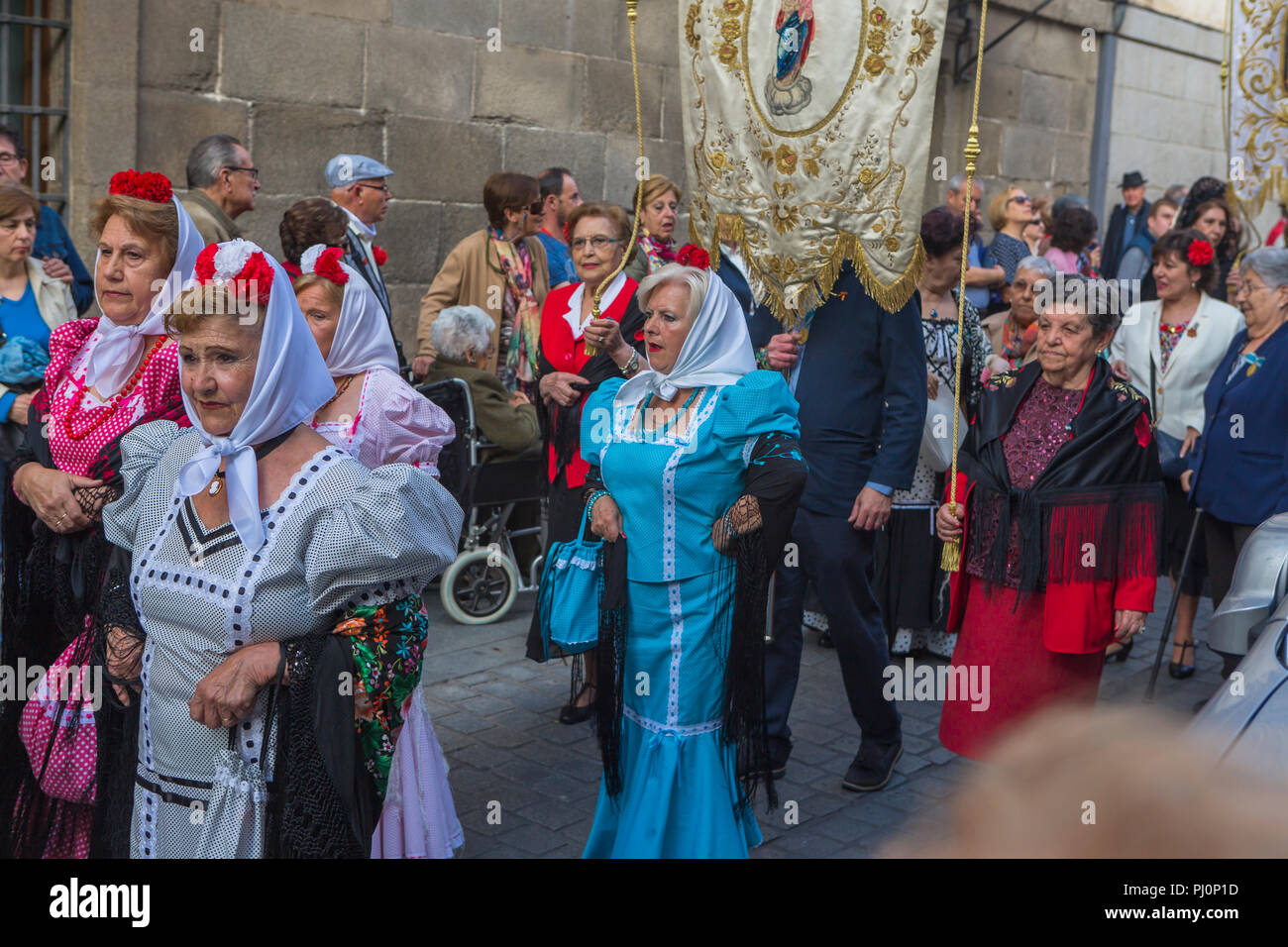 Religiöse Prozession für Festival von San Isidro, 15. Mai, Madrid, Spanien Stockfoto