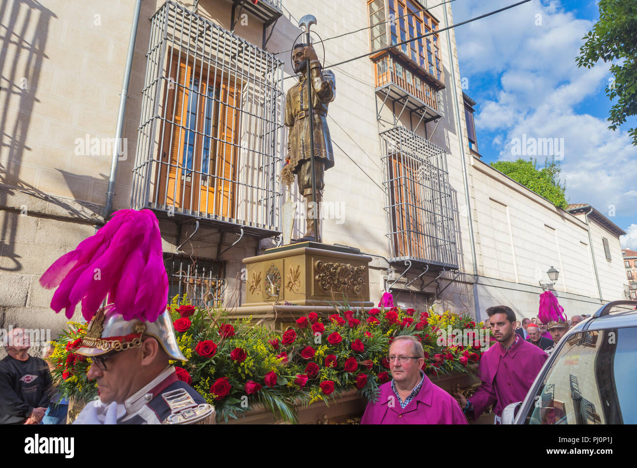 Religiöse Prozession für Festival von San Isidro, 15. Mai, Madrid, Spanien Stockfoto
