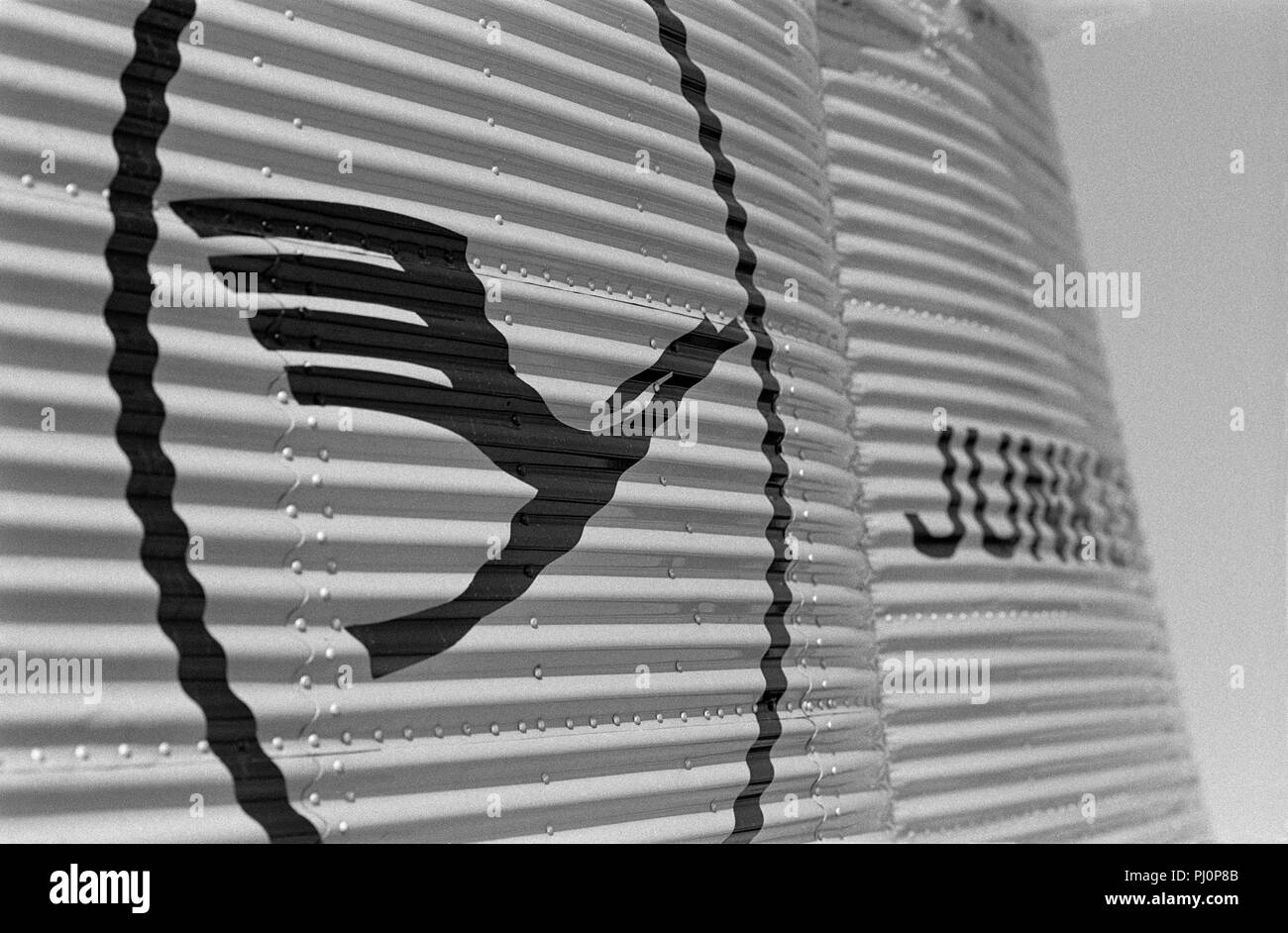 Lufthansa und Junkers Embleme auf die D-AQUI Junkers Ju-52 Vintage Flugzeug, noch in full-service bei Lufthansa Stockfoto