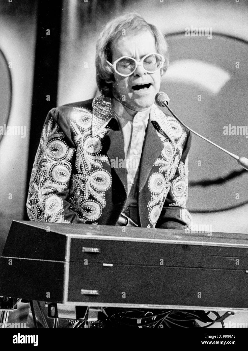 Elton John, der Pop, 70s Stockfoto