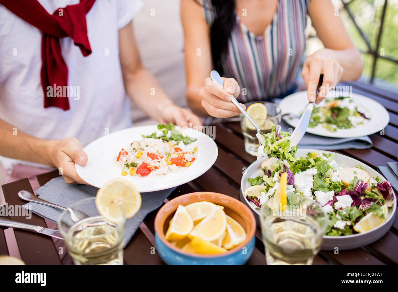 Gesunde Mahlzeit Closeup Stockfoto