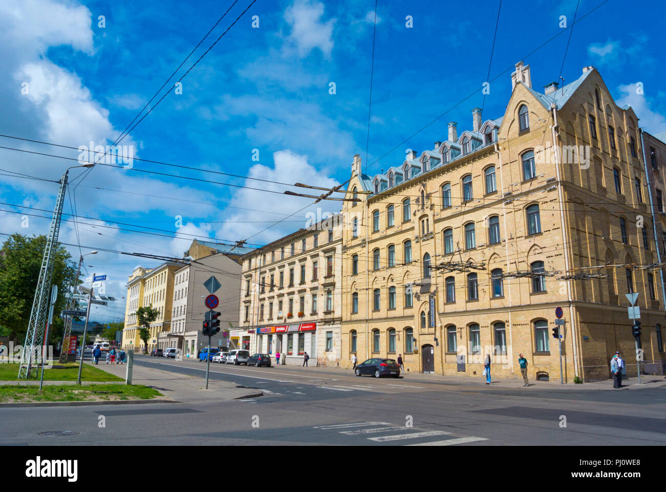 Gogola iela, Maskavas forstate, Riga, Lettland Stockfoto