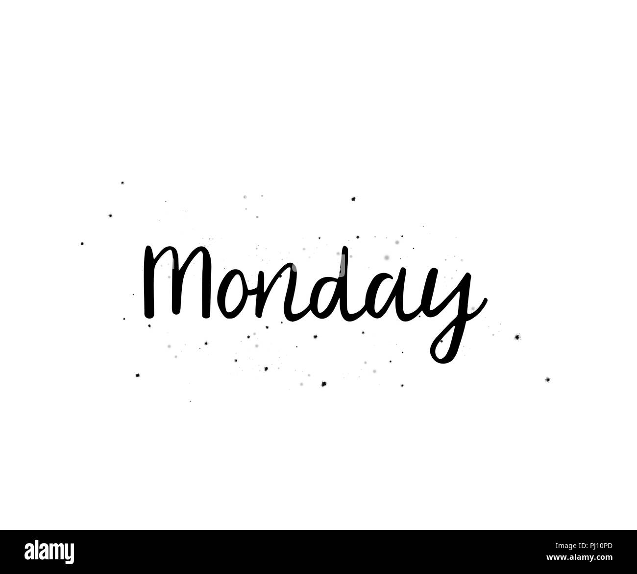 Montag hand Schriftzug mit Design. Stockfoto