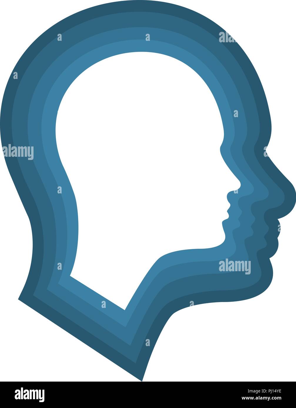 Kopf Symbol für Schizophrenie Stock Vektor