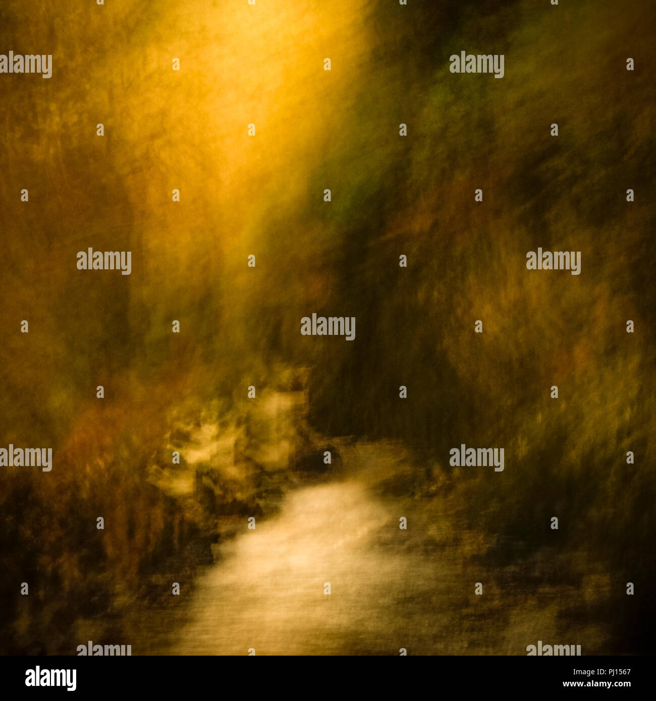 Ein abstraktes Bild in der Kamera durch die Verwendung einer Technik, die als ICM oder vorsätzliche Bewegung der Kamera bekannt gemacht. Stockfoto