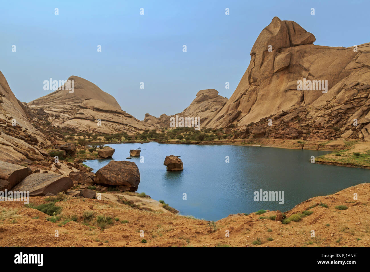 See in der Wüste, Saudi-Arabien Stockfoto