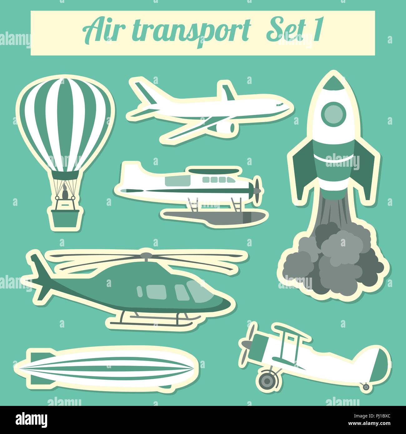 Öffentliche Verkehrsmittel, Transport. Icon Set. Vector Illustration Stock Vektor