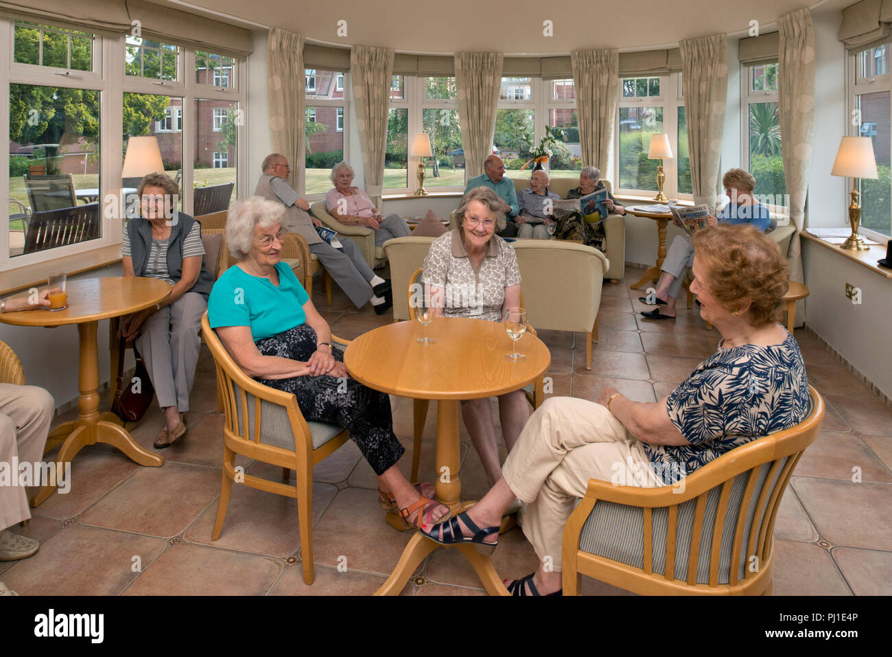 Blagdon Dorf, Taunton, Somerset, UK, ein Alter - exklusive Ruhestandgemeinschaft. Stockfoto