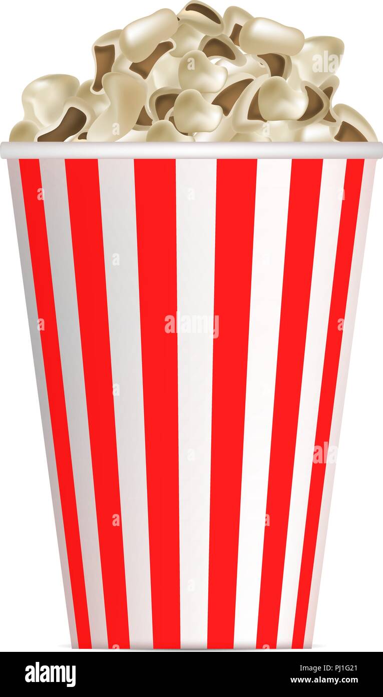 Popcorn box Mockup, realistischen Stil Stock Vektor