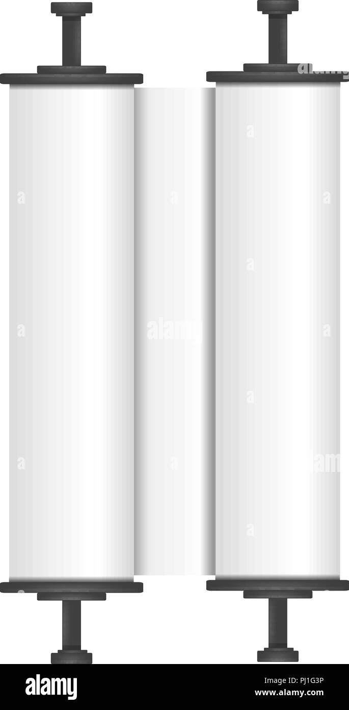 Torarolle papyrus Mockup, realistischen Stil Stock Vektor