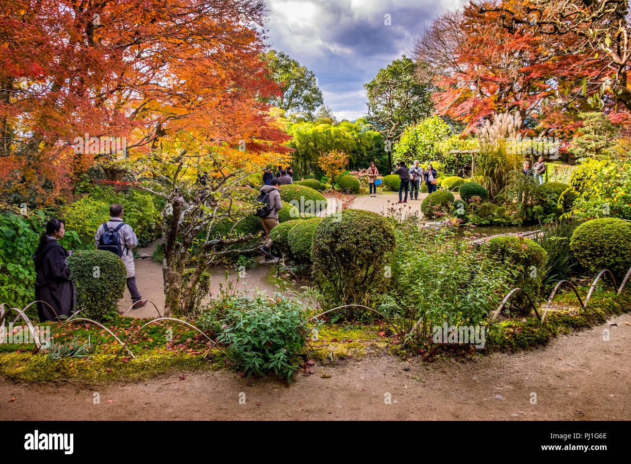 Herbst Besuch in Shisen-Tempel (Haus der Dichter), Kyoto, Japan Stockfoto