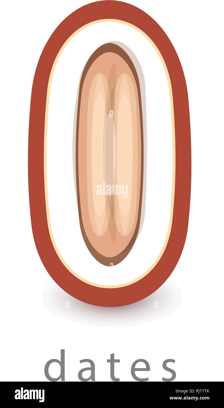 Termine einfach klicken. Vegan logo Vorlage, Minimalismus Stil. Halbe Frucht Vector Illustration auf weißem Hintergrund. Stock Vektor