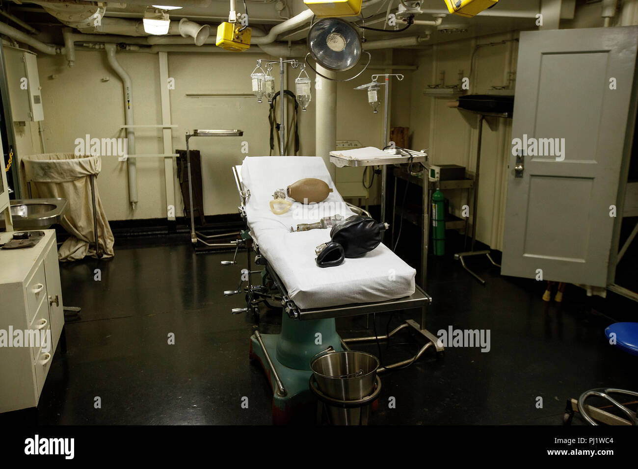 Krankenstation, USS Hornet Museum, Alameda, Kalifornien, Vereinigte Staaten von Amerika Stockfoto