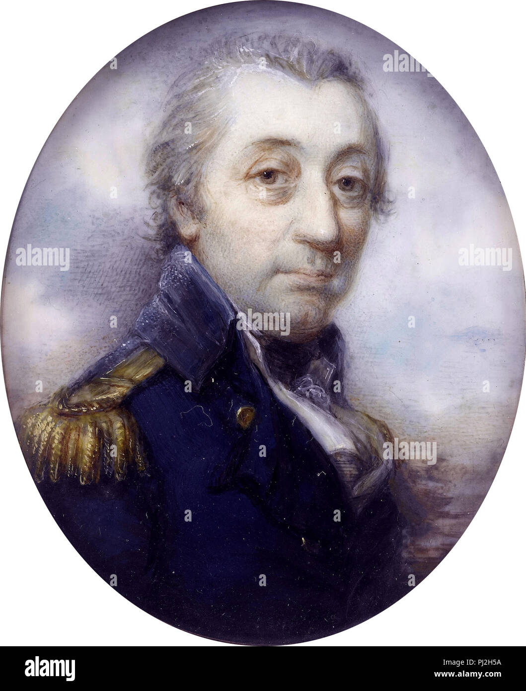 Vizeadmiral William Fairfax, (1739-1813) Gemälde von William Grimaldi. Sir William George Fairfax, Vice Admiral der Royal Navy Stockfoto